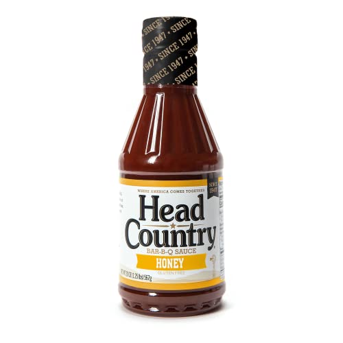0028239006204 - HEAD COUNTRY BAR-B-Q SAUCE, HONEY | GLUTEN FREE, SOY FREE BBQ SAUCE WITH NO ALLERGENS OR PRESERVATIVES | SWEET & SMOKY CHAMPIONSHIP BARBECUE SAUCE GREAT ON BEEF, PORK & CHICKEN | 20 OUNCE, PACK OF 1