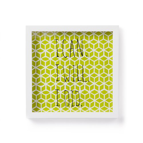 0028295409070 - UMBRA MOTTO I CAN WALL DECOR, GREEN AND WHITE