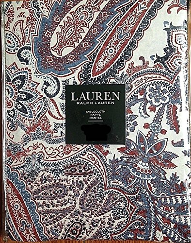0028332646116 - RALPH LAUREN LAVEEN PAISLEY RED TABLECLOTH, 60-BY-84 INCH OBLONG RECTANGULAR