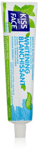0028367842354 - KISS MY FACE GEL TEETH WHITENING TOOTHPASTE, FLUORIDE FREE TOOTHPASTE, 4.5 OUNCE