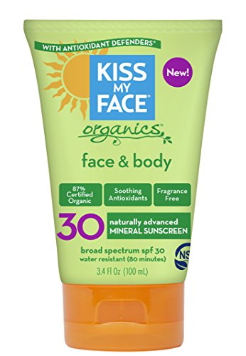 0028367843498 - KISS MY FACE BODY & FACE MINERAL SPF 30 NATURAL ORGANIC SUNSCREEN, 3.4 OUNCE