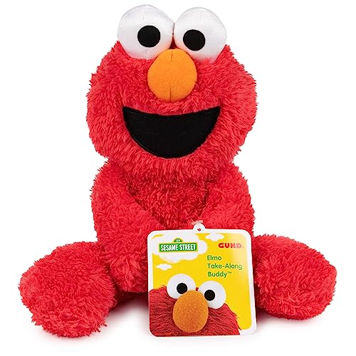 0028399026197 - GUND SESAME STREET OFFICIAL ELMO TAKE ALONG BUDDY PLUSH, PREMIUM PLUSH TOY FOR AGES 1 & UP, RED, 13”