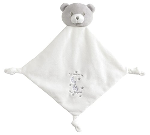 0028399103126 - GUND BABY LITTLE ME LOVEY WHITE BABY BLANKET WELCOME TO THE WORLD PLUSH, 12 INCHES