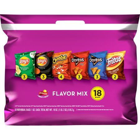 0028400154437 - FRITO-LAY FLAVOR MIX VARIETY PACK, 18 COUNT