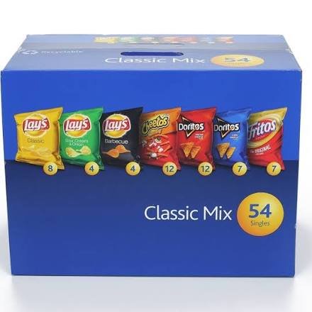 0028400308175 - FRITO LAY CLASSIC MIX VARIETY CHIPS, 54 BAGS