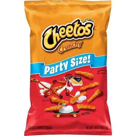 0028400314091 - CHEETOS CRUNCHY CHEESE FLAVORED SNACKS, PARTY SIZE, 15 OZ BAG
