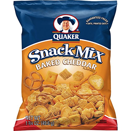 0028400443890 - QUAKER SNACK MIX, BAKED CHEDDAR, 1.75 OUNCE (PACK OF 64)