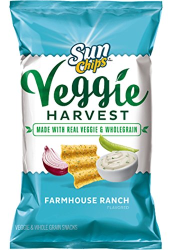 0028400586252 - FRITO LAY, SUN CHIPS, VEGGIE HARVEST CHIPS, 7OZ BAG (PACK OF 3) (CHOOSE FLAVOR) (FARMHOUSE RANCH)