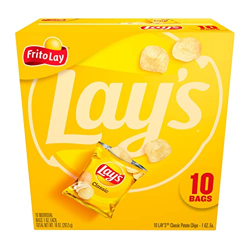 0028400679053 - LAYS CLASSIC POTATO CHIPS, 1OZ BAGS, (10 PACK)