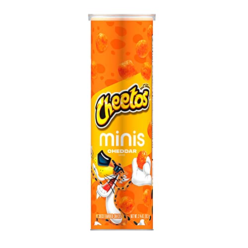 0028400700085 - CHEETOS MINIS, CHEDDAR, 3.625OZ CANISTER
