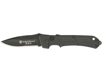 0028634701186 - SMITH & WESSON SW80BS LARGE EXTREME OPS. KNIFE WITH 40% SERRATED BLADE, BLACK
