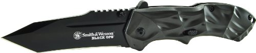 0028634703548 - SMITH & WESSON SWBLOP3T OPS M.A.G.I.C. ASSISTED OPENING LINER LOCK FOLDING KNIFE, BLACK