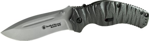 0028634704934 - SMITH AND WESSON SWBLOP4 BLACK OPS 4 M.A.G.I.C. ASSIST LINER LOCK 4034 STAINLESS STEEL BLADE FOLDING KNIFE