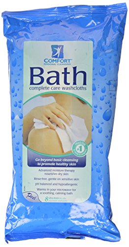 0028672111534 - COMFORT BATH! PERSONAL CLEANSING, ULTRA-THICK DISPOSABLE WASHCLOTHS, 8 EA PACK OF 2
