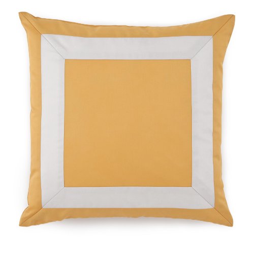 0028828125057 - JILL ROSENWALD PLIMPTON FLAME MITERED FRAME DECORATIVE PILLOW, 18 BY 18-INCH, GOLD