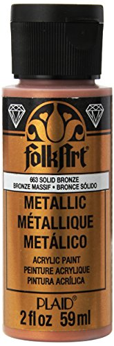 0028995006630 - FOLKART METALLIC ACRYLIC PAINT IN ASSORTED COLORS (2 OUNCE), 663 SOLID BRONZE