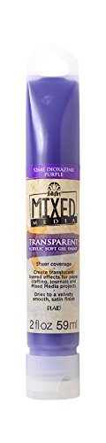 0028995052644 - FOLKART MIXED MEDIA TRANSPARENT ACRYLIC SOFT GEL PAINT IN ASSORTED COLORS (2 OUNCE), 5264E PURPLE