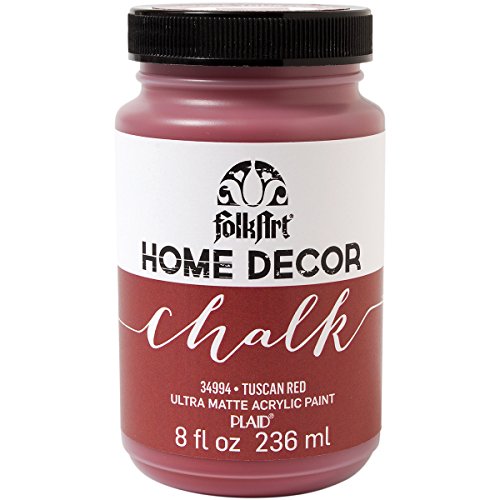 0028995349942 - FOLKART HOME DECOR CHALK FURNITURE & CRAFT PAINT IN ASSORTED COLORS (8 OUNCE), 34994 TUSCAN RED