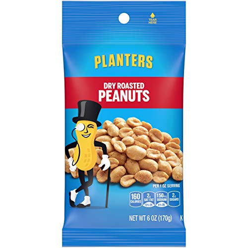 0029000015449 - PLANTERS DRY ROASTED PEANUTS (6 OZ PACKETS, PACK OF 12)