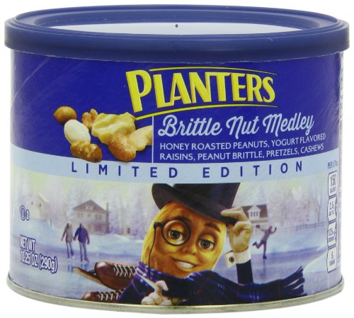 0029000016286 - PLANTERS BRITTLE NUT MEDLEY CANISTER, 10.25 OUNCE