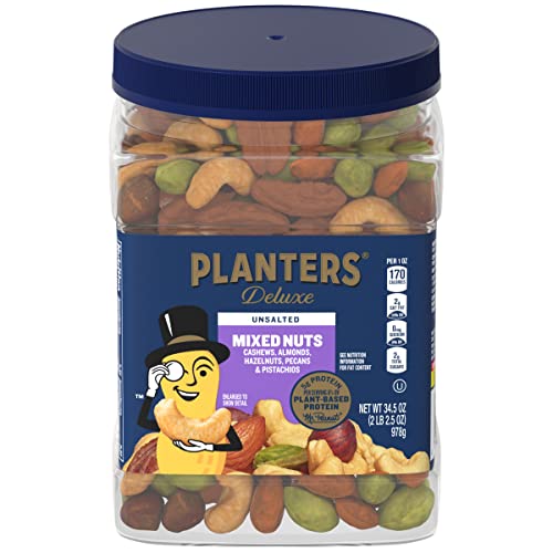 0029000020115 - PLANTERS UNSALTED PREMIUM QUALITY BLEND NUTS WITH CASHEWS, ALMONDS, PECANS, BRAZIL NUTS, PEANUTS AND CALIFORNIA PISTACHIOS
