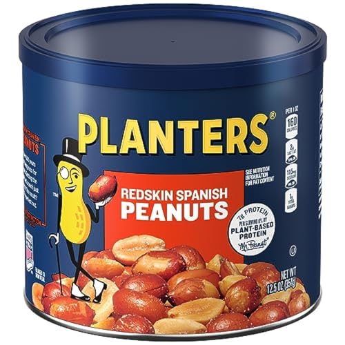 0029000021082 - PLANTERS REDSKIN SPANISH PEANUTS (6 CT PACK, 12.5 OZ CANISTERS)
