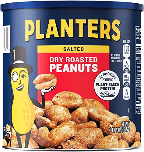 0029000022881 - PLANTERS DRY ROASTED PEANUTS, 52 OZ CANISTER (PACK OF 2)
