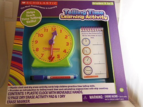 0029116313521 - SCHOLASTIC DRY ERASE LEARNING PAD - TELLING TIME