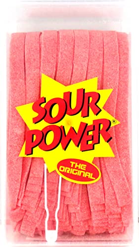 0029126118932 - SOUR POWER BELTS, STRAWBERRY (150-COUNT BELTS), 42.3 OUNCE TUB