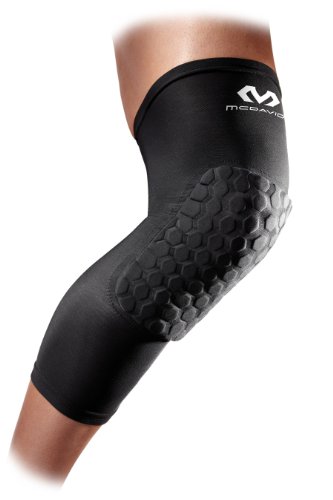 0029369090699 - MCDAVID 6446 EXTENDED COMPRESSION LEG SLEEVE WITH HEXPAD PROTECTIVE PAD (BLACK, MEDIUM) - ONE PAIR