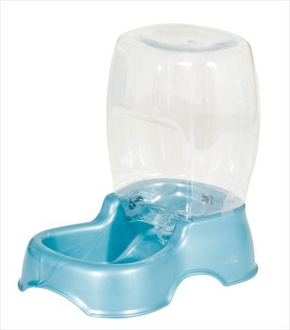 0029695244377 - PETMATE CAFE PET WATERER - PEARL BLUE: HOLDS .25 GALLONS OF WATER #24437 - GRAVI