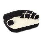 0029695283772 - 28377 SOFA PET BED WITH PILLOW RANDOM COLOR BEIGE BLACK BROWN OR BURGUNDY 20 IN