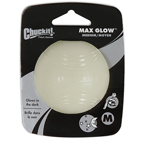 0029695323133 - CHUCKIT! MAX GLOW RUBBER BALL (MEDIUM; 2.5 DIAMETER; USE WITH CHUCKIT! OR CHUCK