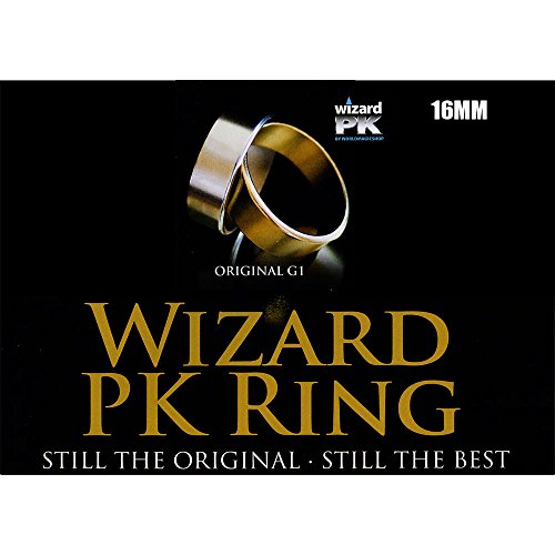 0029741719460 - MMS WIZARD PK RING ORIGINAL (FLAT, GOLD, 16MM) BY WORLD MAGIC SHOP - TRICK