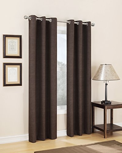 0029927435214 - SUN ZERO RANDALL THERMAL LINED CURTAIN PANEL, 40 BY 63-INCH, CHOCOLATE