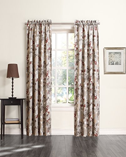 0029927456158 - SUN ZERO GABRIELA THERMAL LINED CURTAIN PANEL, 40 BY 84-INCH, OATMEAL