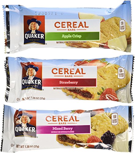 0030000096635 - QUAKER CEREAL BARS VARIETY PACK 48 COUNT,1.3 OZ (37G) EACH