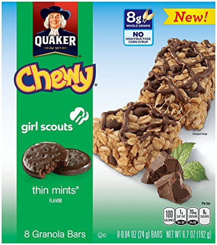 0030000322499 - QUAKER CHEWY GIRL SCOUTS THIN MINT GRANOLA BARS, 6.7 OUNCE