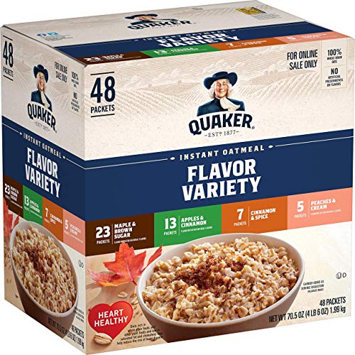 0030000562291 - QUAKER INSTANT OATMEAL VARIETY PACK, BREAKFAST CEREAL, 48 COUNT
