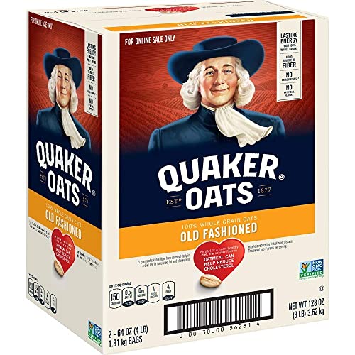 0030000562314 - QUAKER OATS OLD FASHIONED OATMEAL, BREAKFAST CEREAL, 128 OUNCES