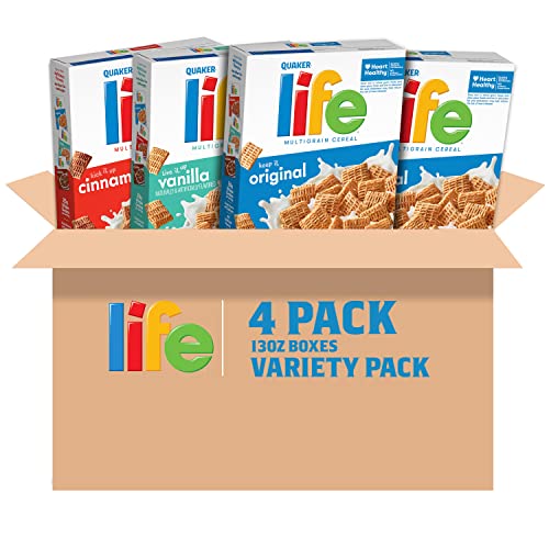 0030000562420 - QUAKER LIFE BREAKFAST CEREAL, 3 FLAVOR VARIETY PACK (4 BOXES)
