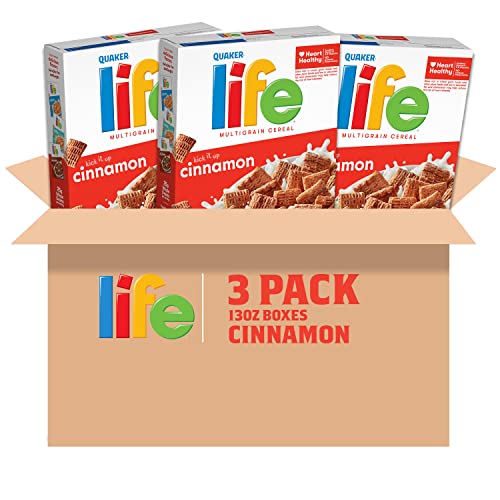 0030000566473 - LIFE BREAKFAST CEREAL, CINNAMON, 13OZ BOXES (3 PACK)
