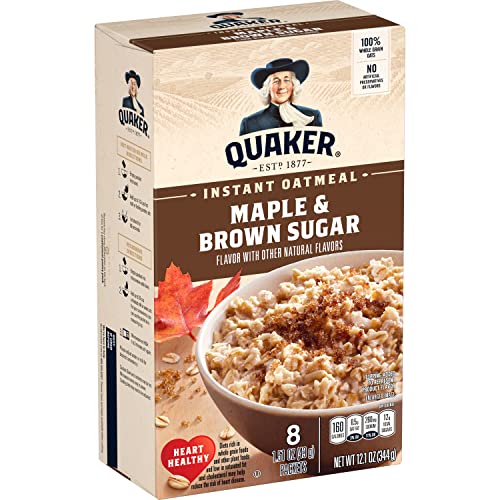 0030000567289 - QUAKER INSTANT OATMEAL, MAPLE & BROWN SUGAR, 1.51OZ PACKETS (8 PACK)