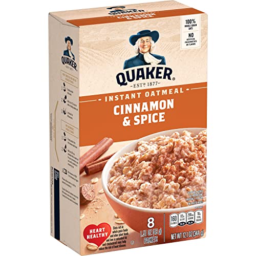 0030000567326 - QUAKER INSTANT OATMEAL, CINNAMON & SPICE, 1.51OZ PACKETS (8 PACK)