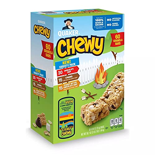 0030000573198 - QUAKER CAMP CHEWY GRANOLA BARS VARIETY PACK (60 COUNT)