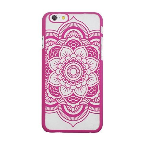 3000134937156 - GENERIC MANDALA PATTERN FLOWER HARD CASE SKIN COVER FOR IPHONE 6 PLUS 5.5 INCH (HOT PINK)