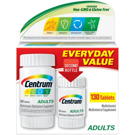 0300054451712 - CENTRUM ADULTS MULTIVITAMIN/MULTIMINERAL SUPPLEMENT TABLETS, 130 COUNT