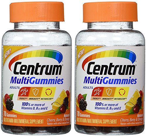 0300054860705 - CENTRUM MULTIGUMMIES FOR ADULTS - MULTIVITAMIN / MULTIMINERAL SUPPLEMENT - MIXED BERRY FLAVOR - 70 COUNT PER BOTTLE - PACK OF 2