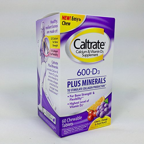 0300055075672 - CALTRATE CALCIUM 600MG VITAMIN D3 AND MINERALS ASSORTED FRUIT CHEWABLE TABLET