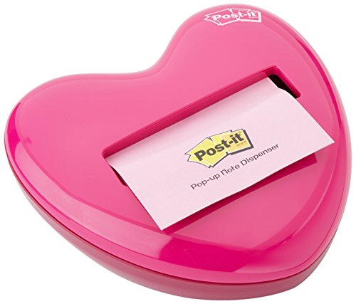 0030010033934 - POST-IT POP-UP NOTES DISPENSER FOR 3 X 3-INCH NOTES, PINK, HEART SHAPE